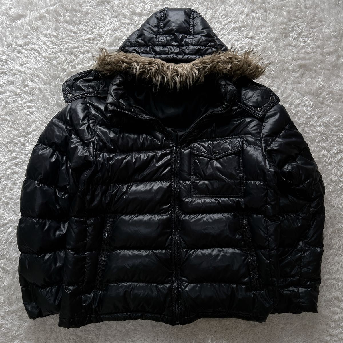 OLD UNIQLO ダウン ジャケット y2k 光沢 3way ブラック オールド