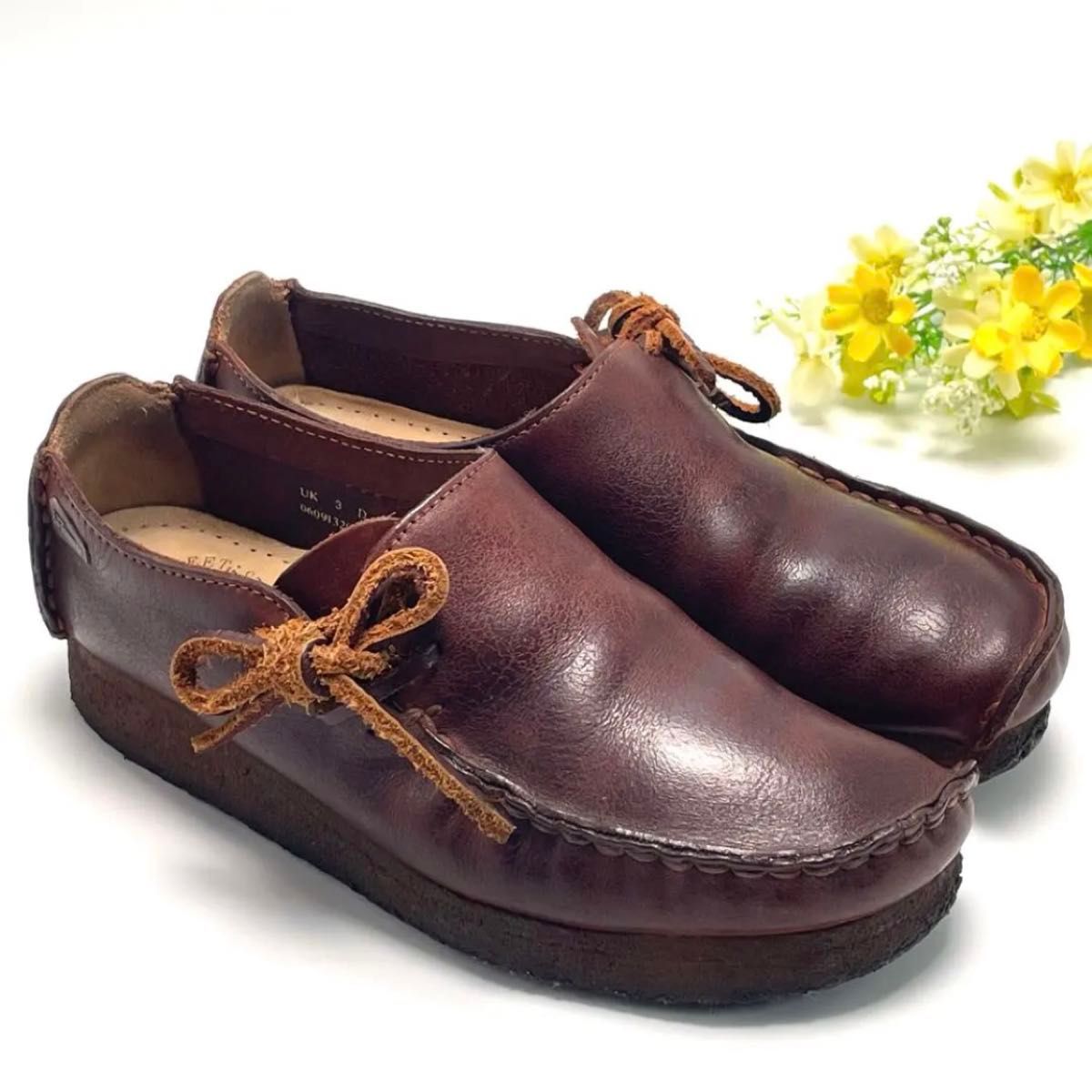 Clarks クラークス ラガー レザー モカシン ワラビー ブラウン 22cm