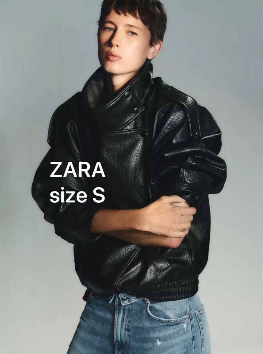 ZARA】フェイクレザージャケット S｜Yahoo!フリマ（旧PayPayフリマ）