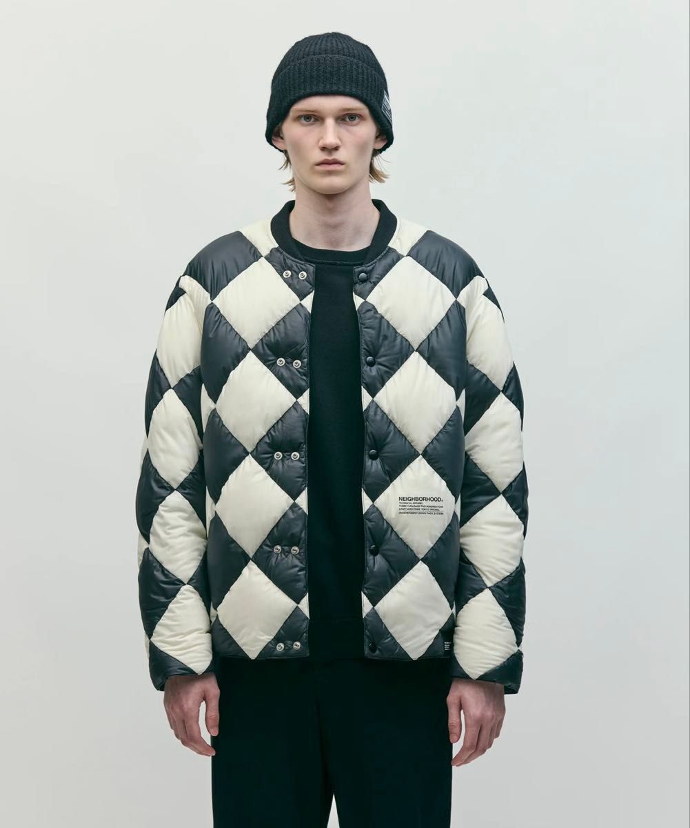 Lサイズ 25FW NEIGHBORHOOD CHECKER DOWN JACKET ネイバーフッド