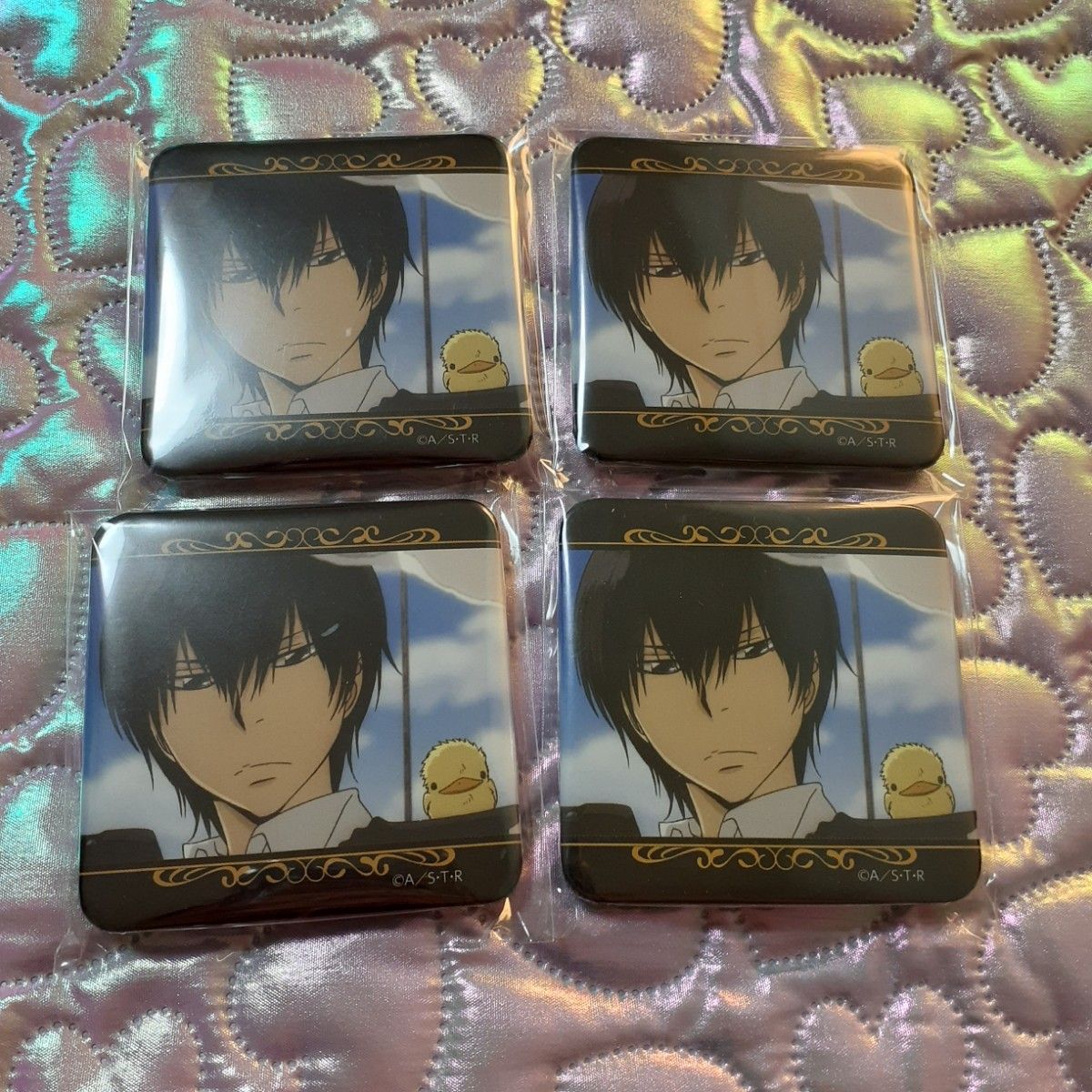 リボーン 雲雀恭弥 スクエア缶バッジ その2 ナンジャタウン リボーン