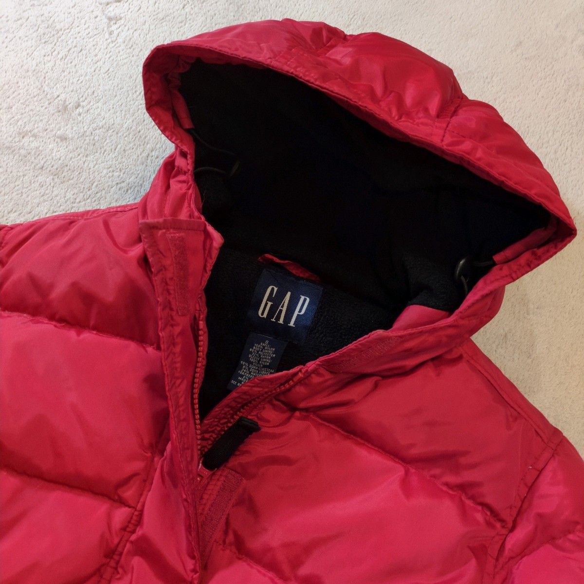 GAP ギャップ ダウン＆フェザー+裏ボアフリース ダウンジャケット 赤