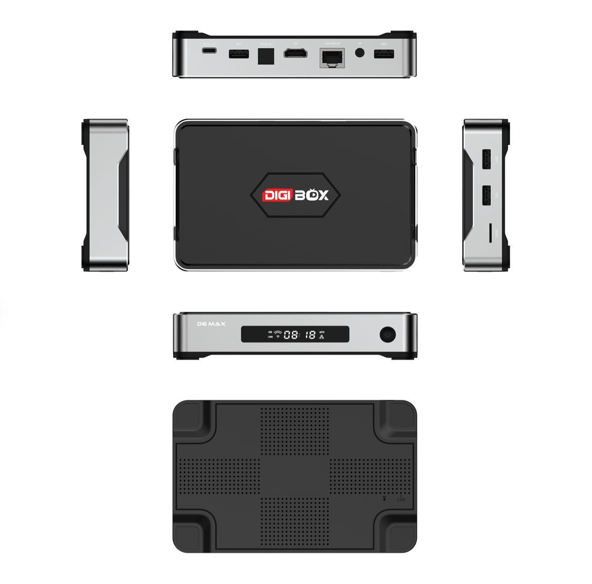 DIGIBOX D6 MAX｜8K対応｜Android12｜Wi-Fi6＋千兆LAN｜4GB+64GB｜AI