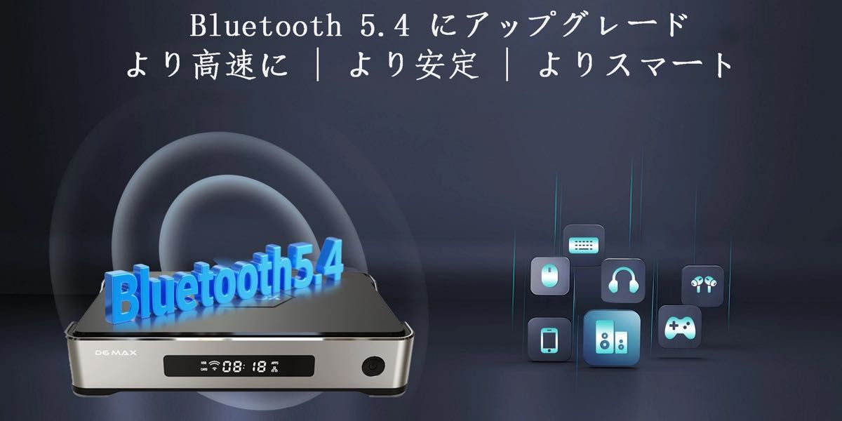 DIGIBOX D6 MAX｜8K対応｜Android12｜Wi-Fi6＋千兆LAN｜4GB+64GB｜AI