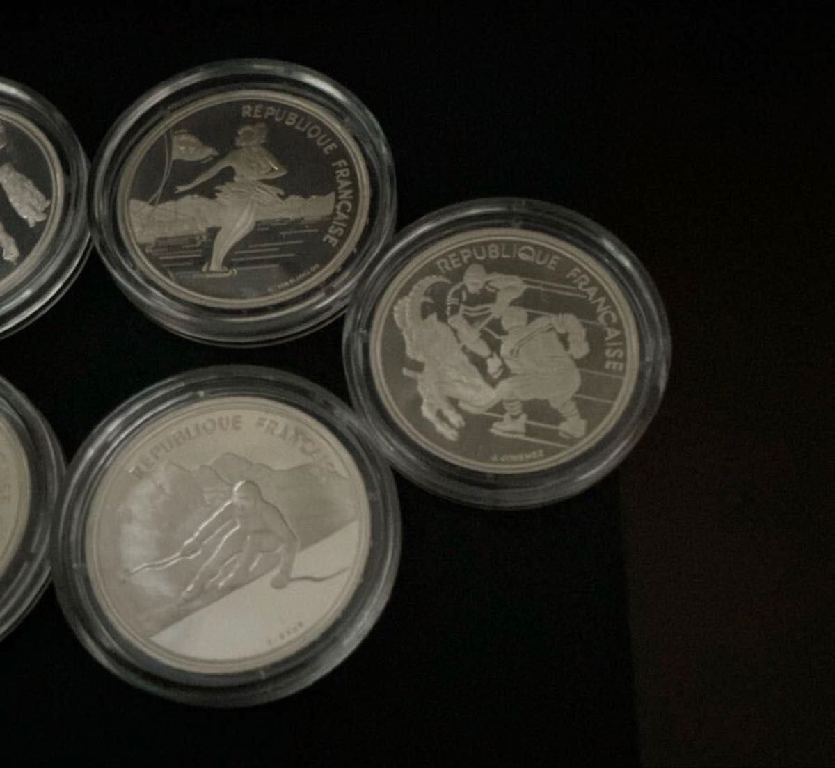 銀貨 全9種 コンプリート 1992年 フランス アルベールビルオリンピック
