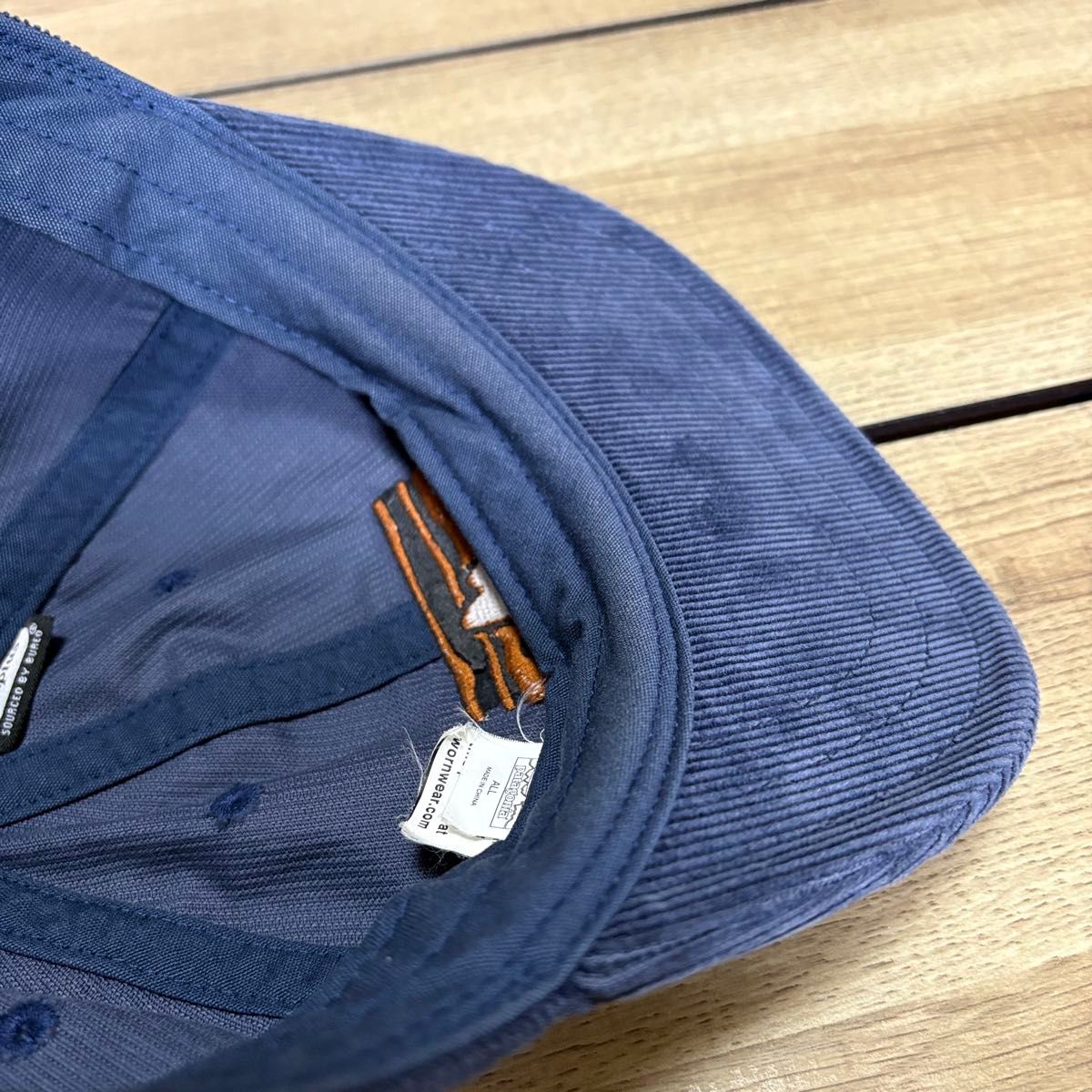 廃盤 patagonia パタゴニア ロゴ刺繍 コーデュロイ キャップ ネイビー