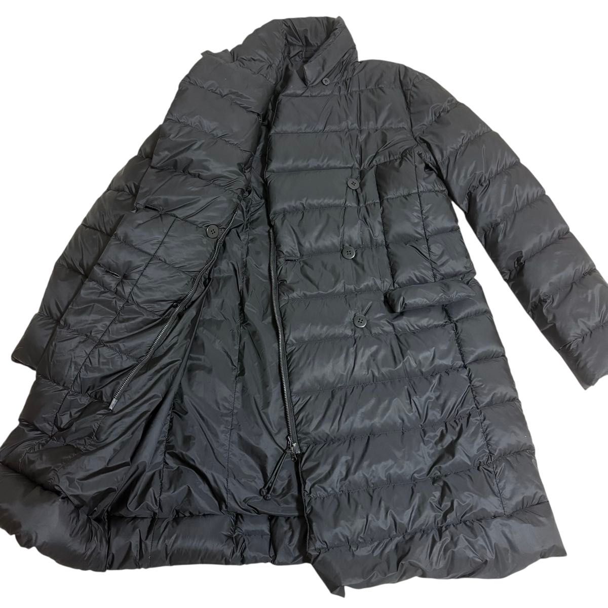 ハートイッセイミヤケ ロング ダウンコート 女優襟 スタンドカラー