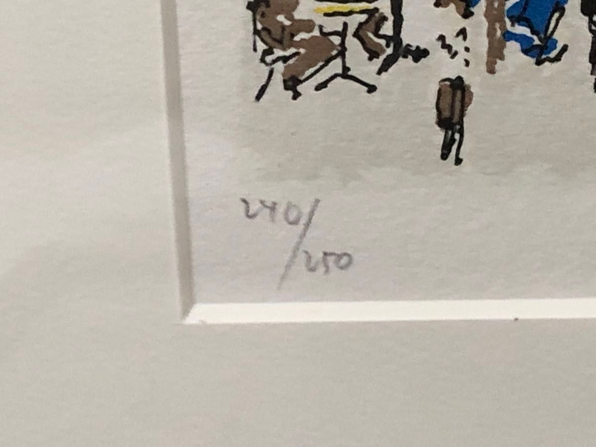 ウルバン・ユッシェ リトグラフ 版画 フランス風景画 2点セット 額縁