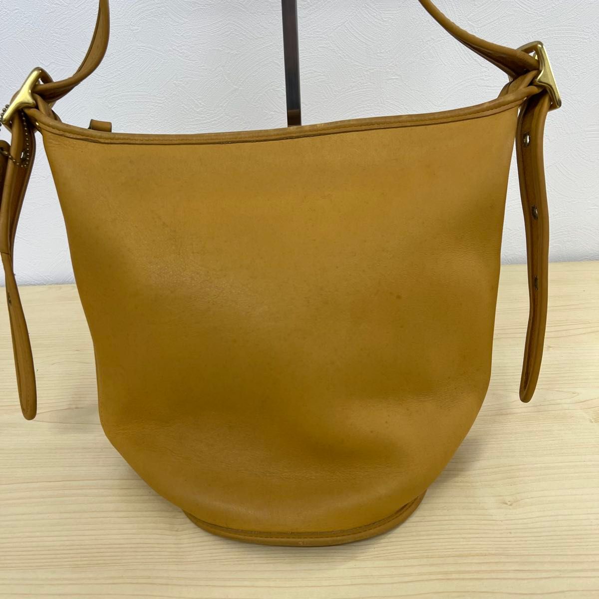 COACH オールドコーチ バケツ型ショルダーバッグ イエロー ブラウン