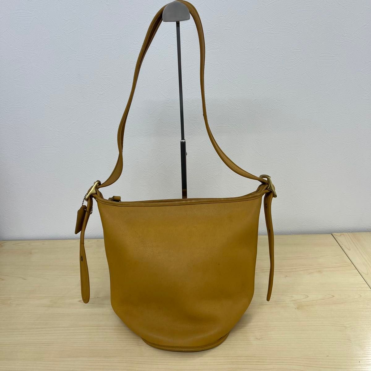 COACH オールドコーチ バケツ型ショルダーバッグ イエロー ブラウン