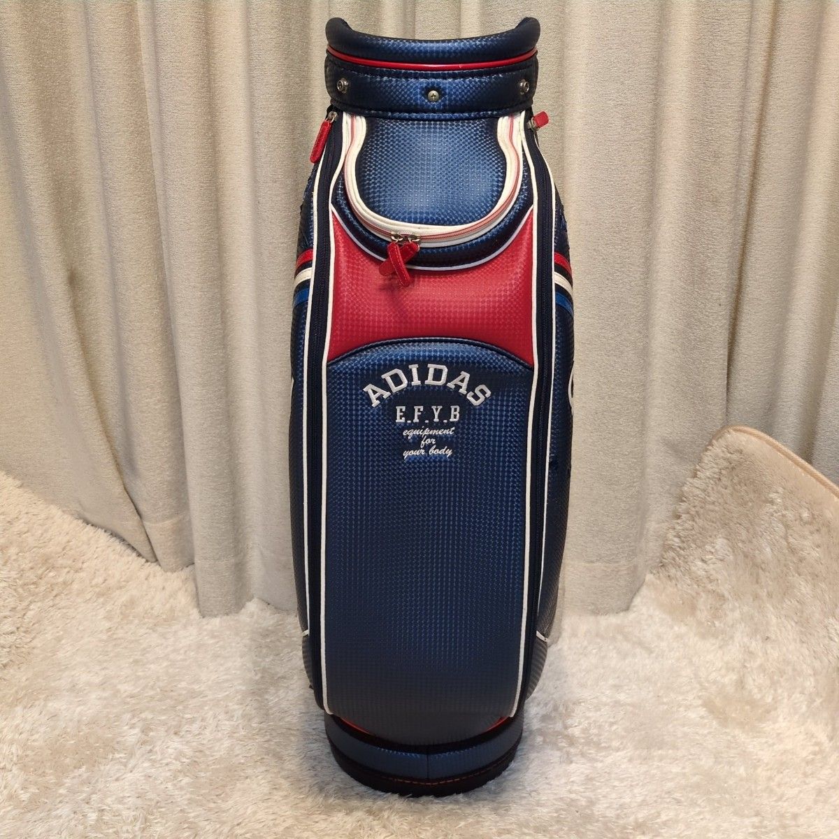 アディダス ゴルフ キャディバッグ ネイビー 3ストライプ｜Yahoo