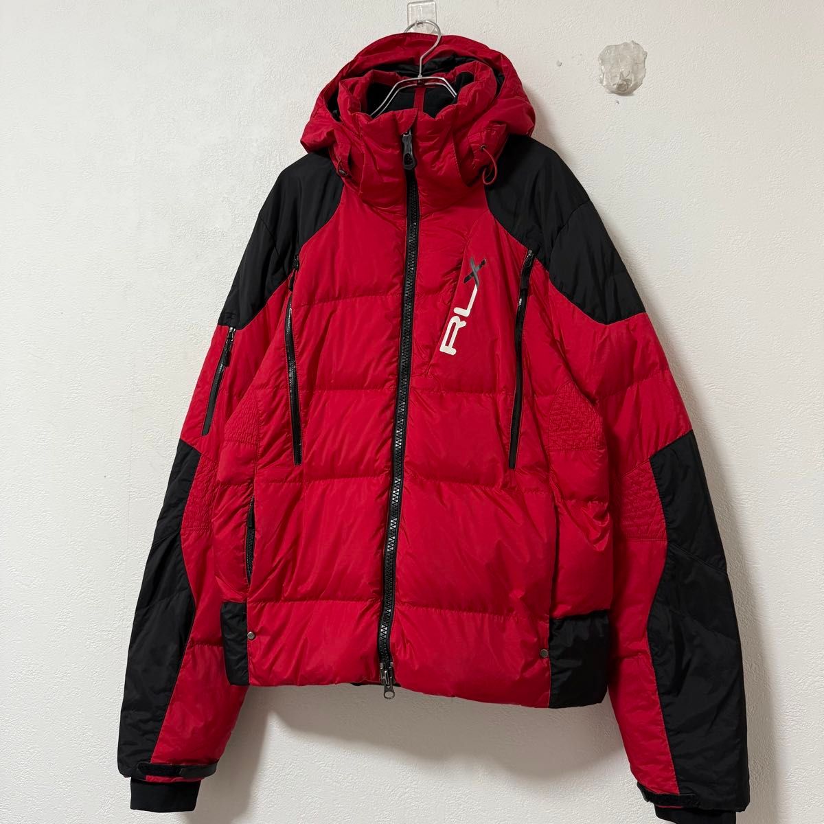00s RLX POLO ポロラルフローレン ダウンジャケット レッド/赤黒 M