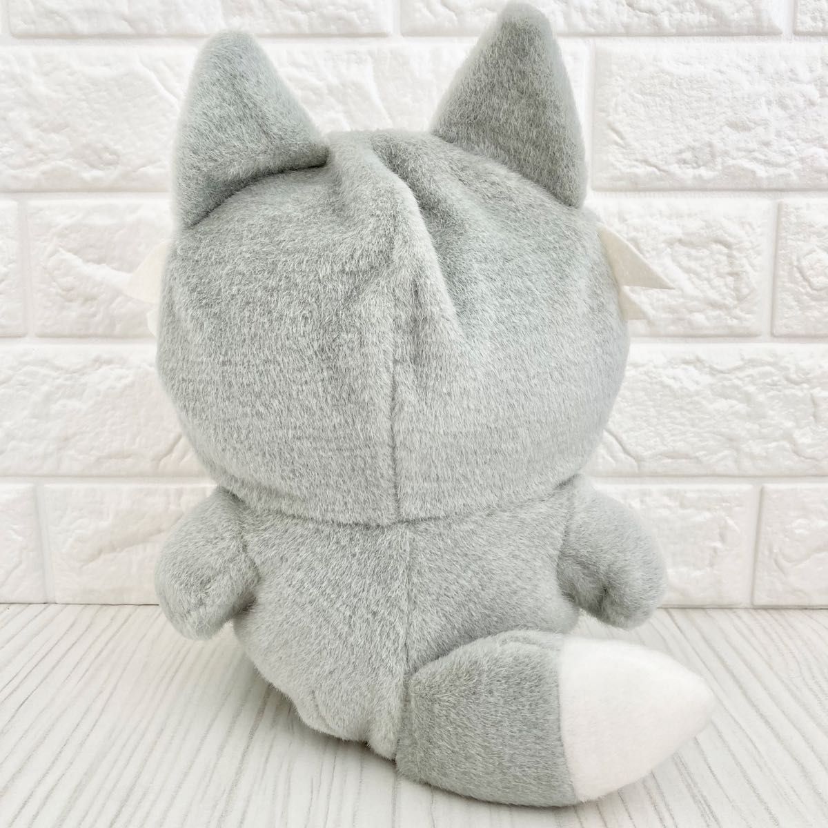 希少 美品 レトロ ハローキティ ぬいぐるみ キツネ シルバー 銀色