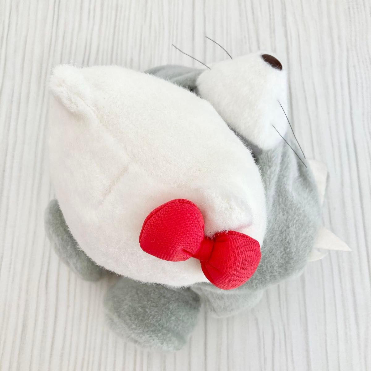 希少 美品 レトロ ハローキティ ぬいぐるみ キツネ シルバー 銀色