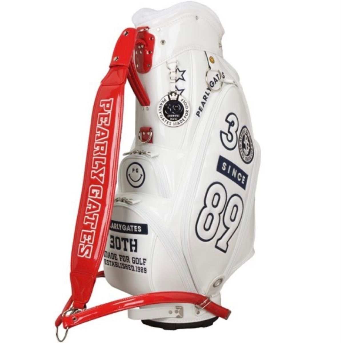 パーリーゲイツ キャディバッグ 30周年限定 ホワイト ネイビー ゴルフ