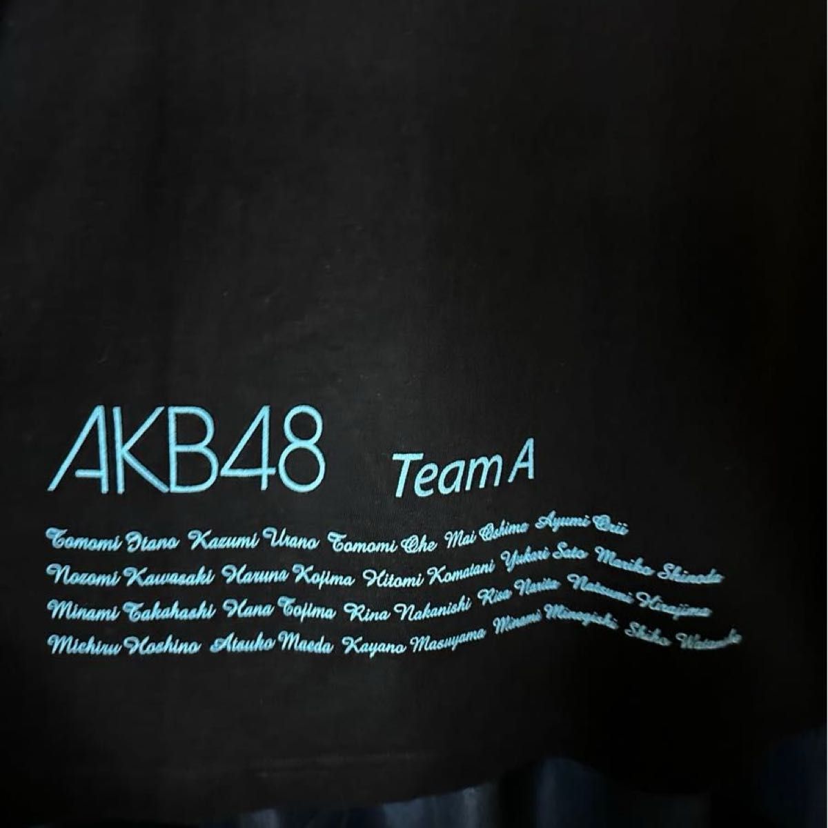 AKB48 Team A Tシャツ 初期メンバー ロゴ 黒 Lサイズ 約2008年頃 公式