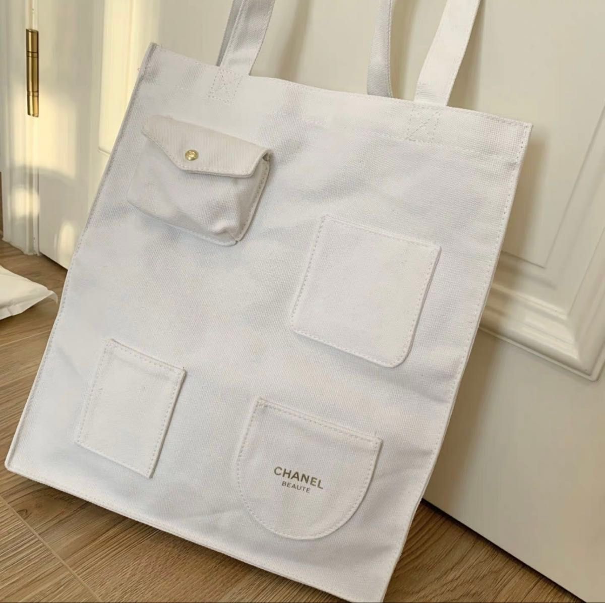 ノベルティ CHANEL シャネル トートバッグ エコバッグ ホワイト｜Yahoo