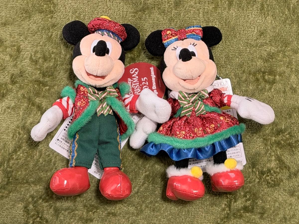 ⑤東京ディズニーランド クリスマス ミッキー ミニー ぬいぐるみバッジ