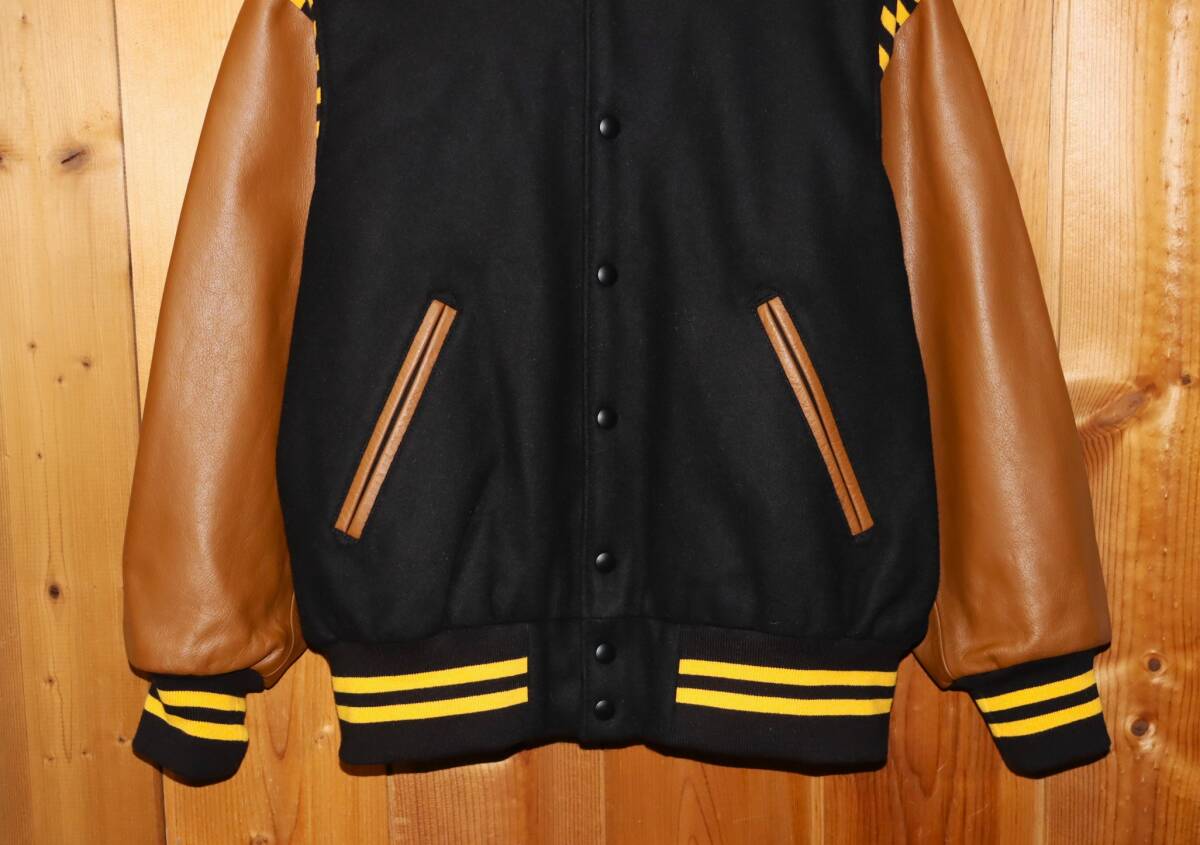 送料無料 即決【未使用】 SKOOKUM 別注 袖革 メルトンスタジャン (M