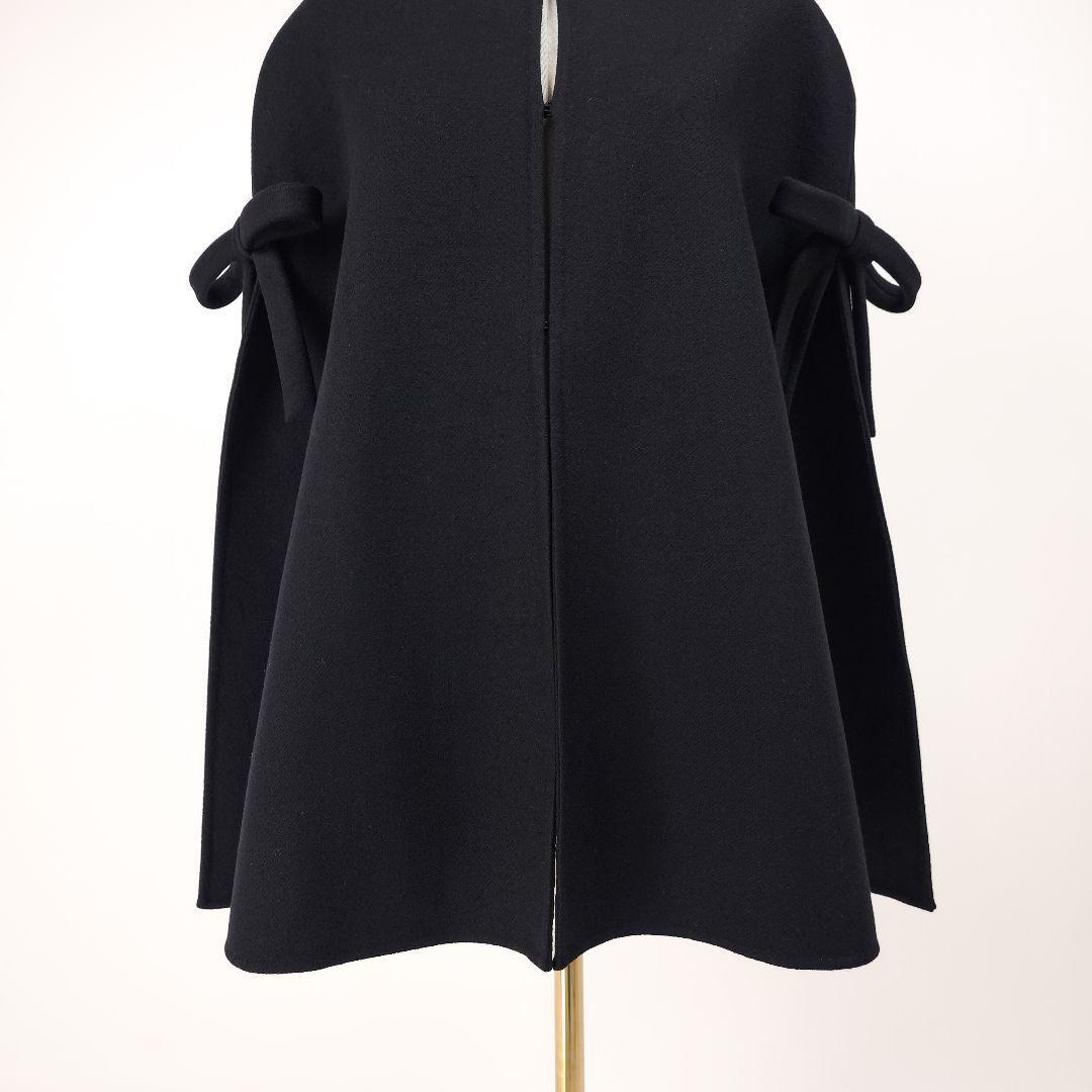 新品同様】ヴァレンティノ ウール ケープ ポンチョ コート 42 ブラック