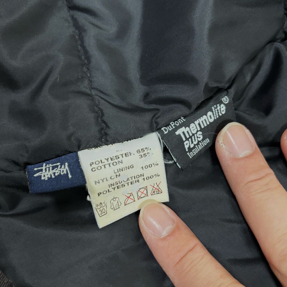 旧タグ廃盤】 OLD STUSSY 90s 00s チェック ブルゾン 中綿