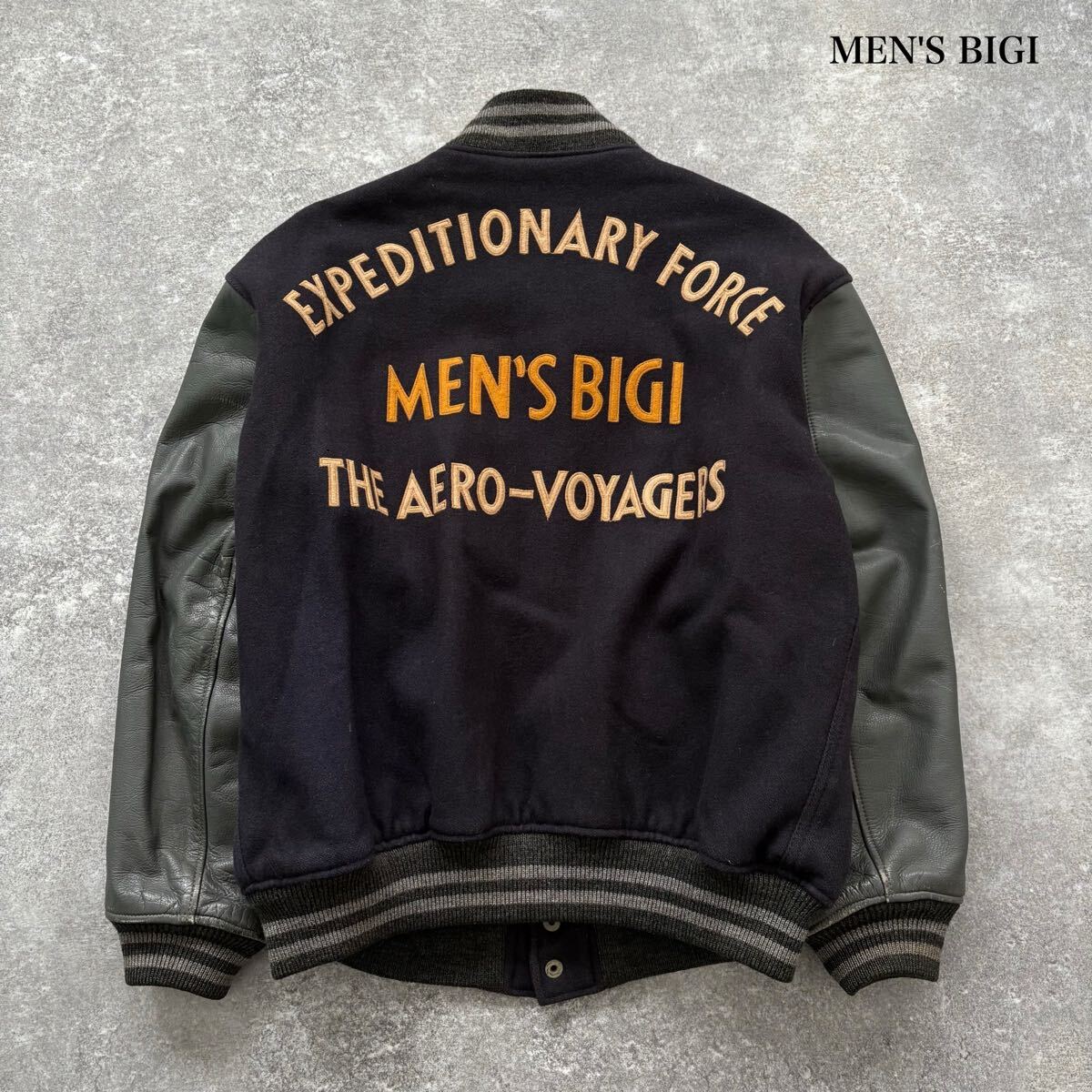 Men's Bigi】80s メンズビギ スタジャン スタジアムジャンパー バー