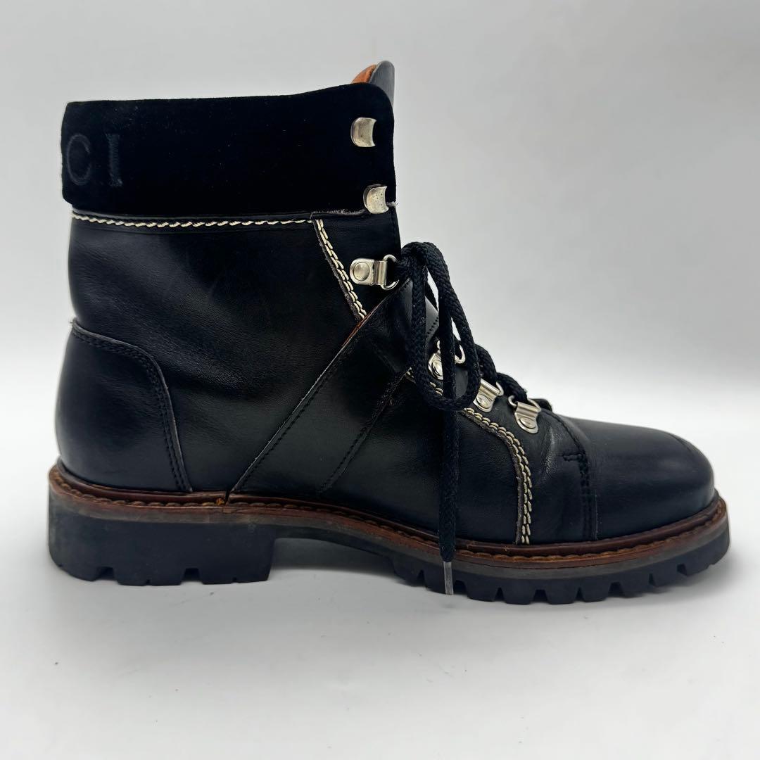 GUCCI グッチ ショート ブーツ レザー 革靴 ハイカット マウンテン