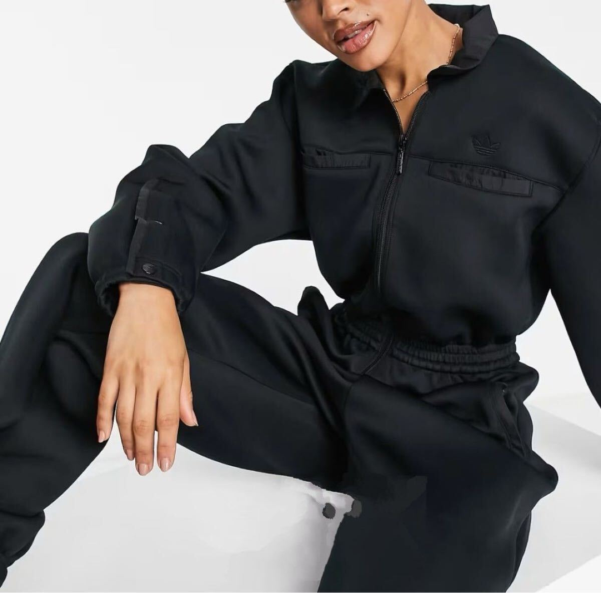 美品 adidas ジャンプスーツ オールインワン オーバーオール ジャージ