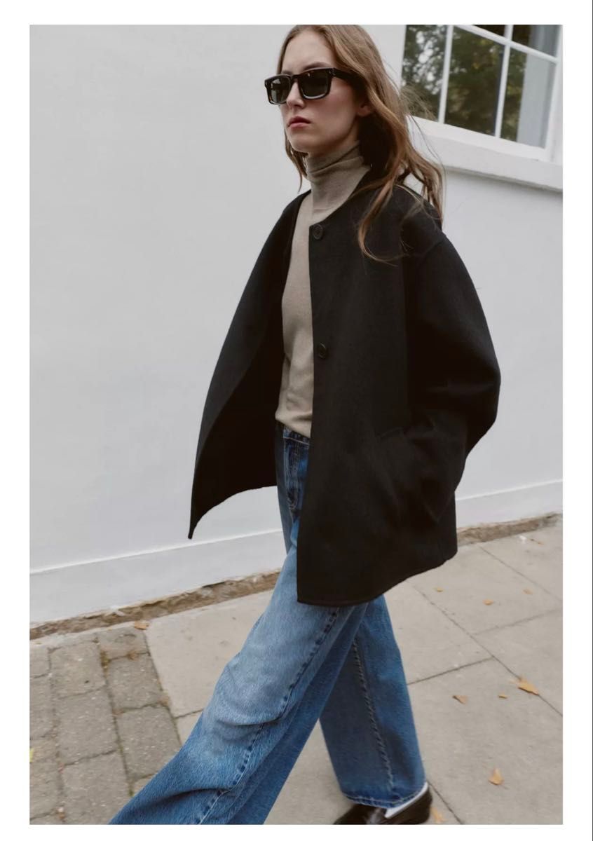 ZARAウール ショートスカーフコート｜Yahoo!フリマ（旧PayPayフリマ）