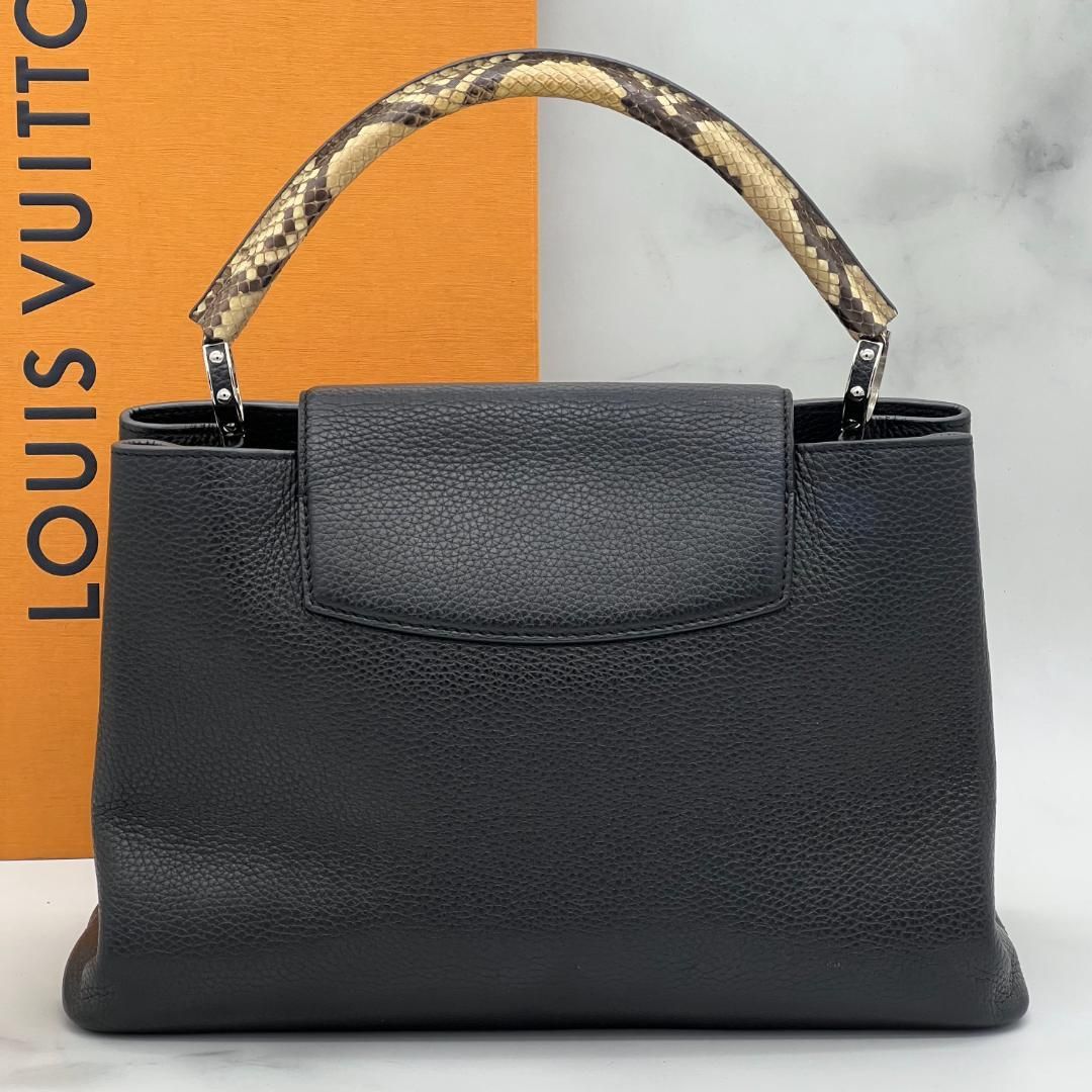 ルイヴィトン カプシーヌMM パイソン トリヨンレザー ブラック ハンド