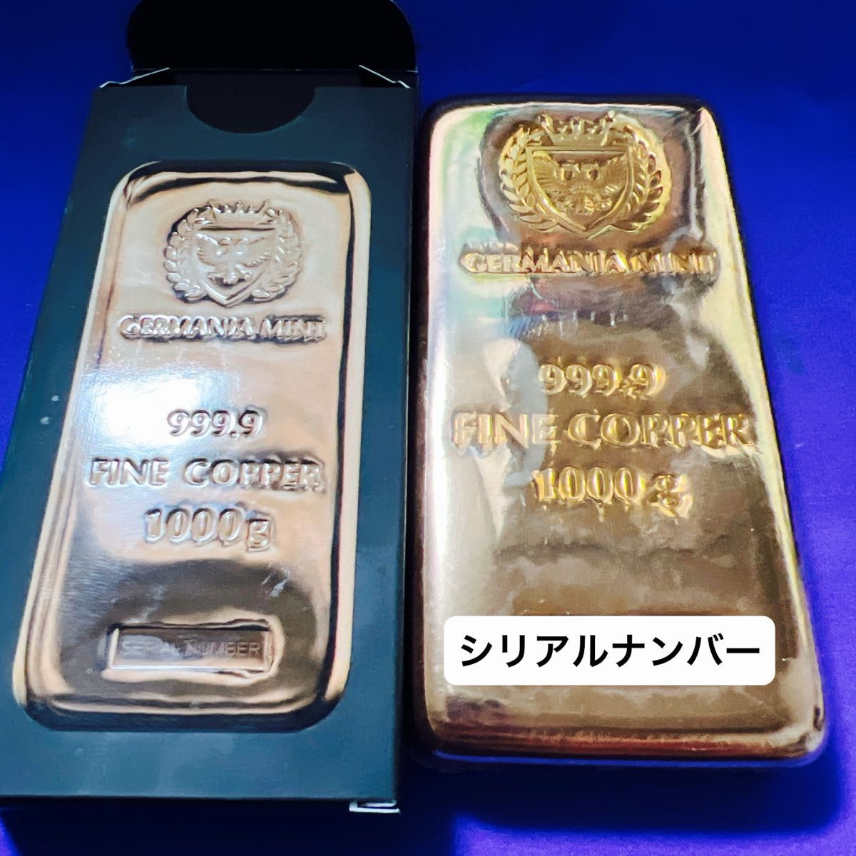 新品) ポーランド ゲルマニア 純銅 赤金 1キロ キャスト バー｜Yahoo