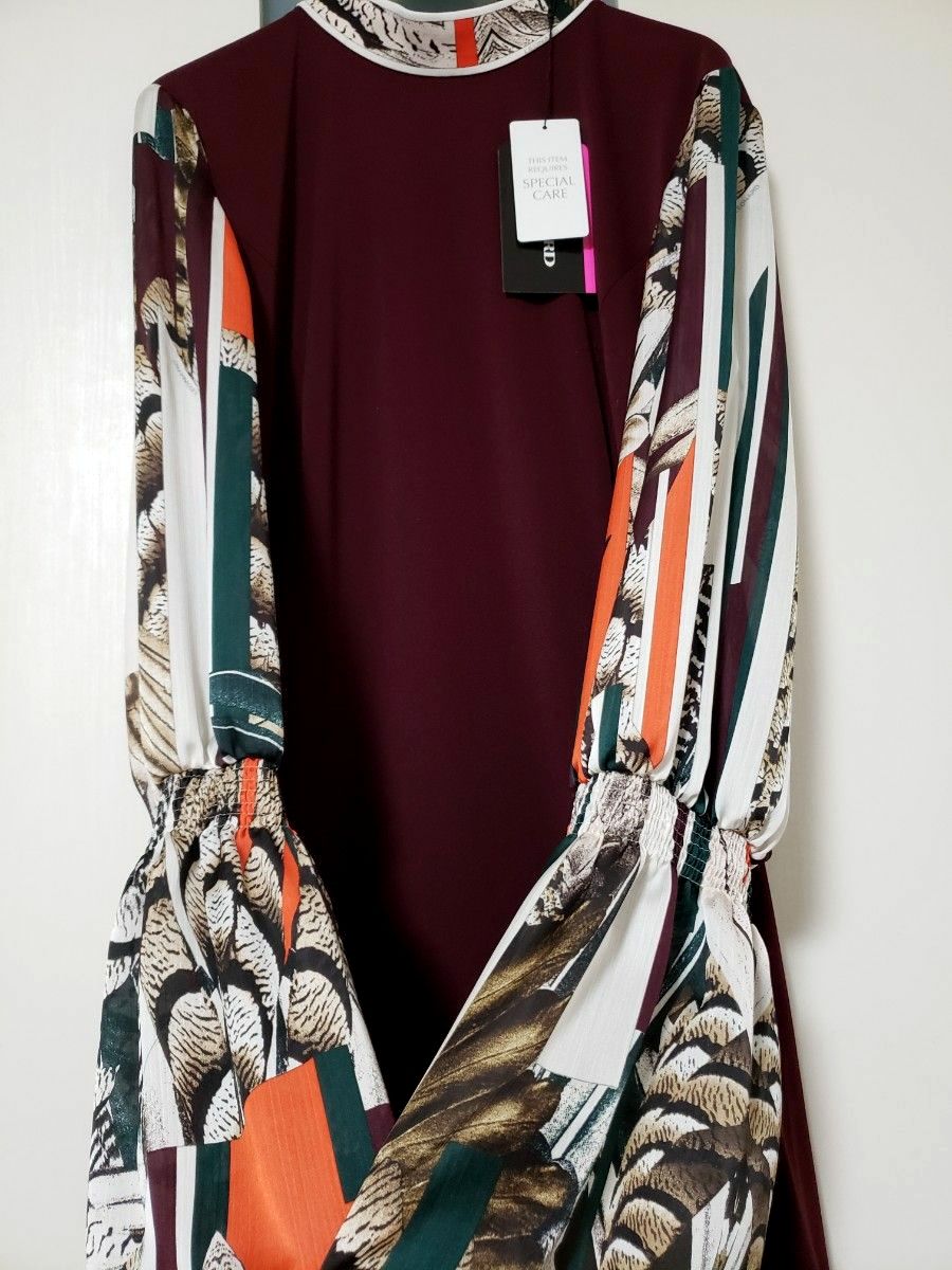 タグ付き未使用 2025年秋冬新作 レオナール ロングワンピース 完売