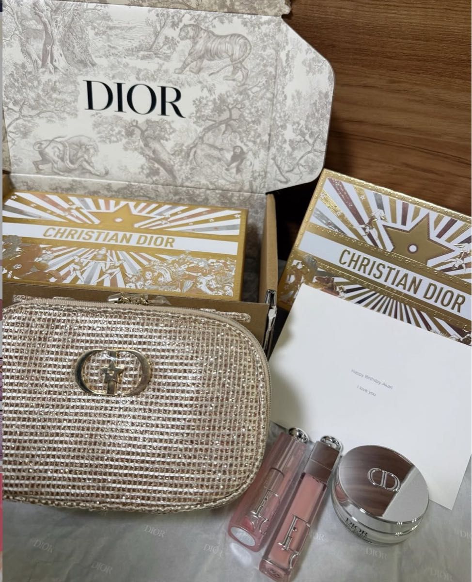 Dior リップグロスセット ゴールドポーチ Diorディオール ビューティー