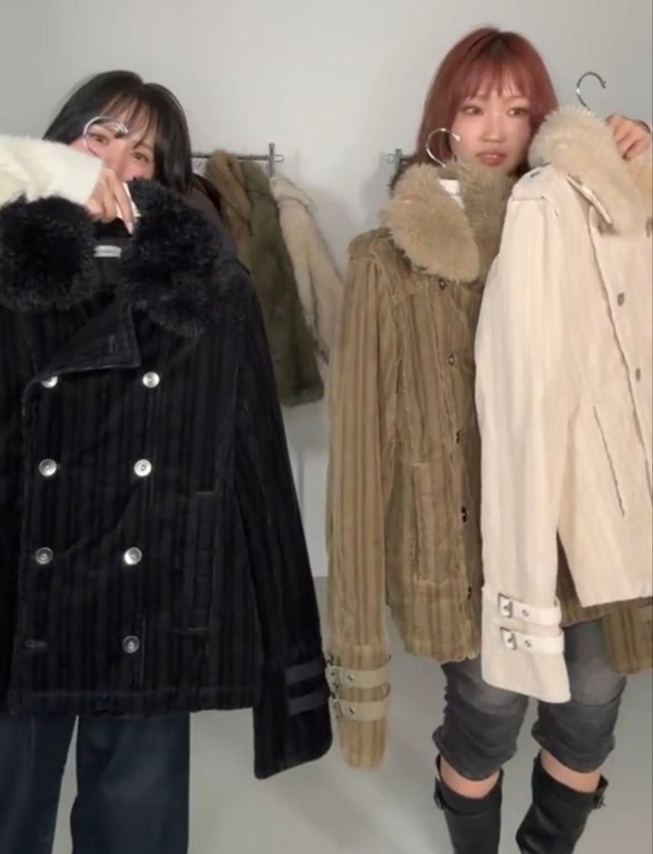 lagua gem CORDUROY BOA ジャケット ラグアジェム ブラック