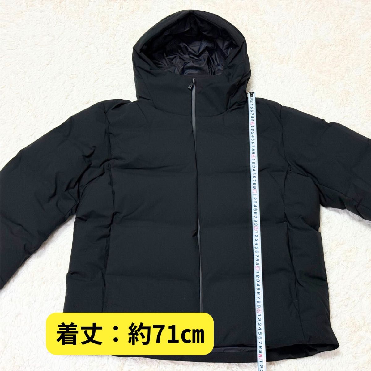 ほぼ新品 ユニクロシームレスダウンパーカ MEN 黒 XL ダウンジャケット