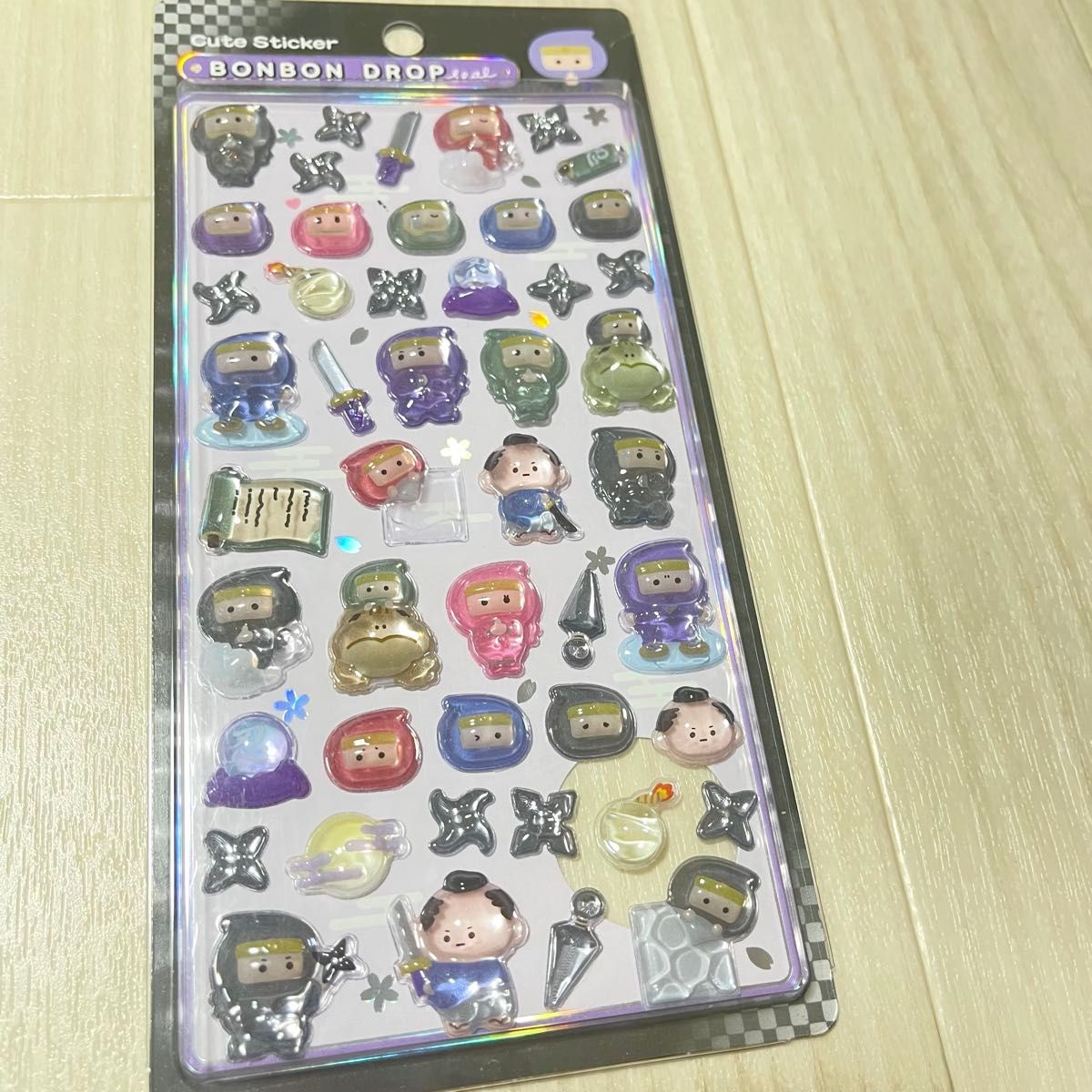 新品未使用 忍者 和柄 ボンボンドロップシール 正規品 BONBON JAPAN