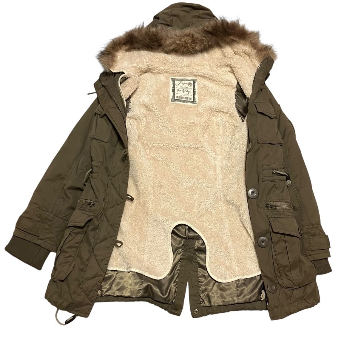 y2k 00s 平成 ギャル モッズコート フェアリーグランジ ラクーンファー