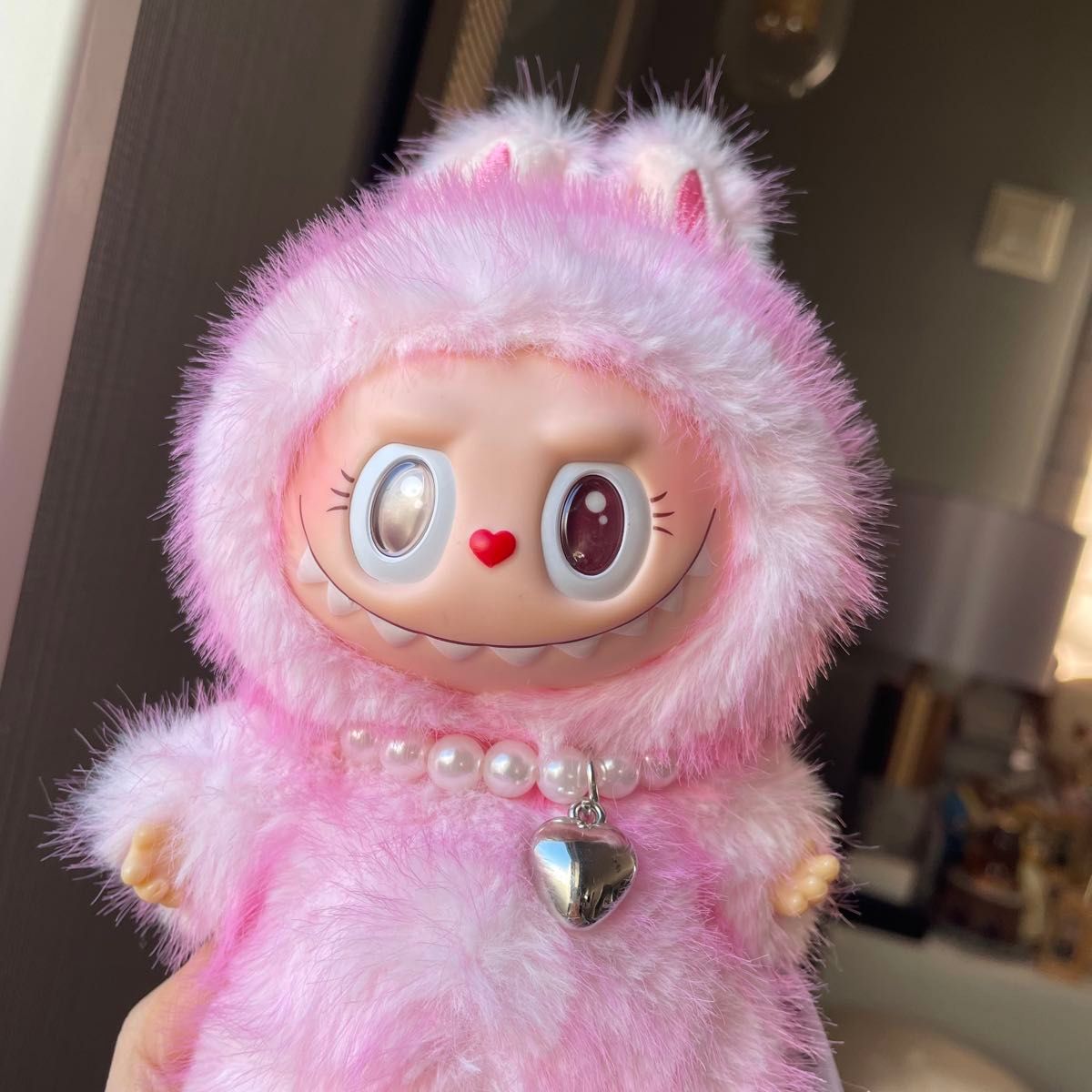 ラブブ ぬいぐるみ ピンク 小天使 Zimomo LABUBU マスコット