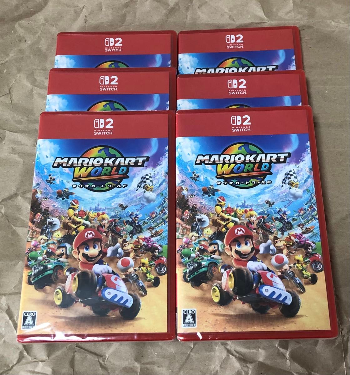 マリオカート ワールド Switch 2 新品未開封シュリンク付き 6枚セット