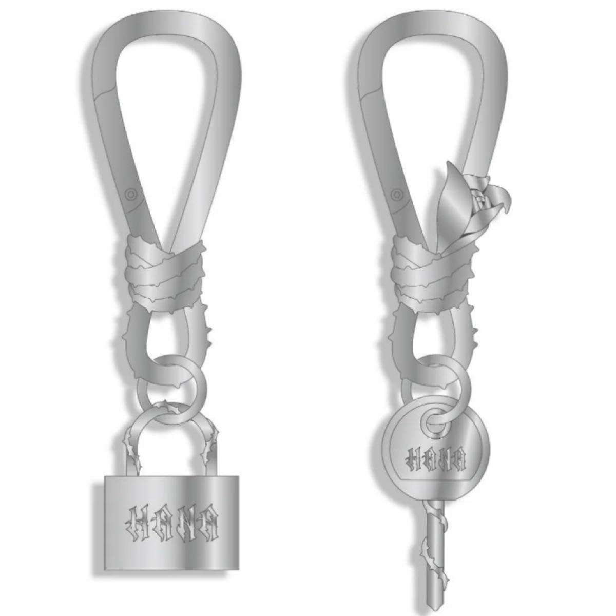 HANA BAD LOVE グッズ カラビナ セット キーリング キーホルダー