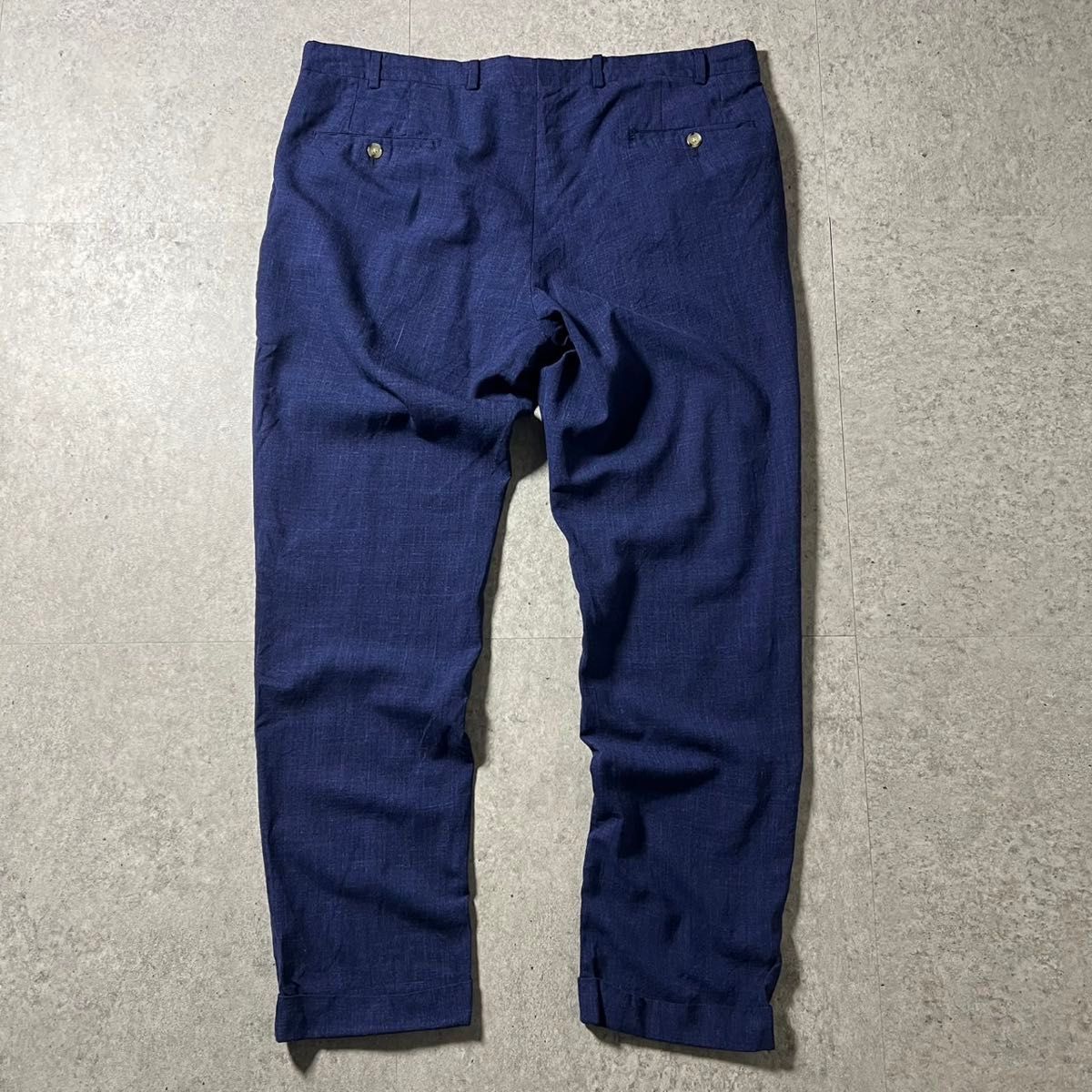 377ヨーロッパ古着 Ing Loro Piana SUMMERTIME スラックスネイビー