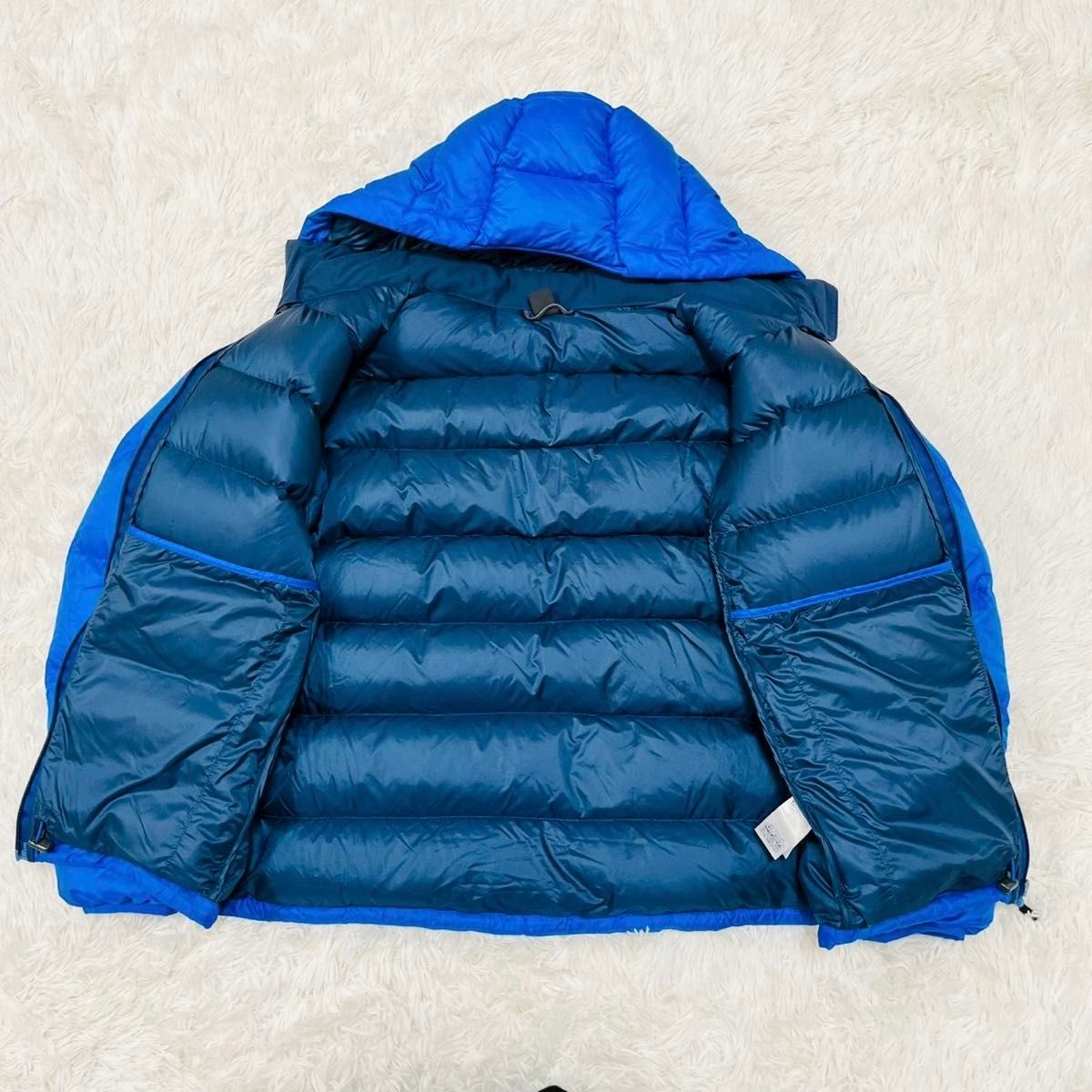モンベル ライトアルパインダウンパーカ M ブルー スタッフバッグなし