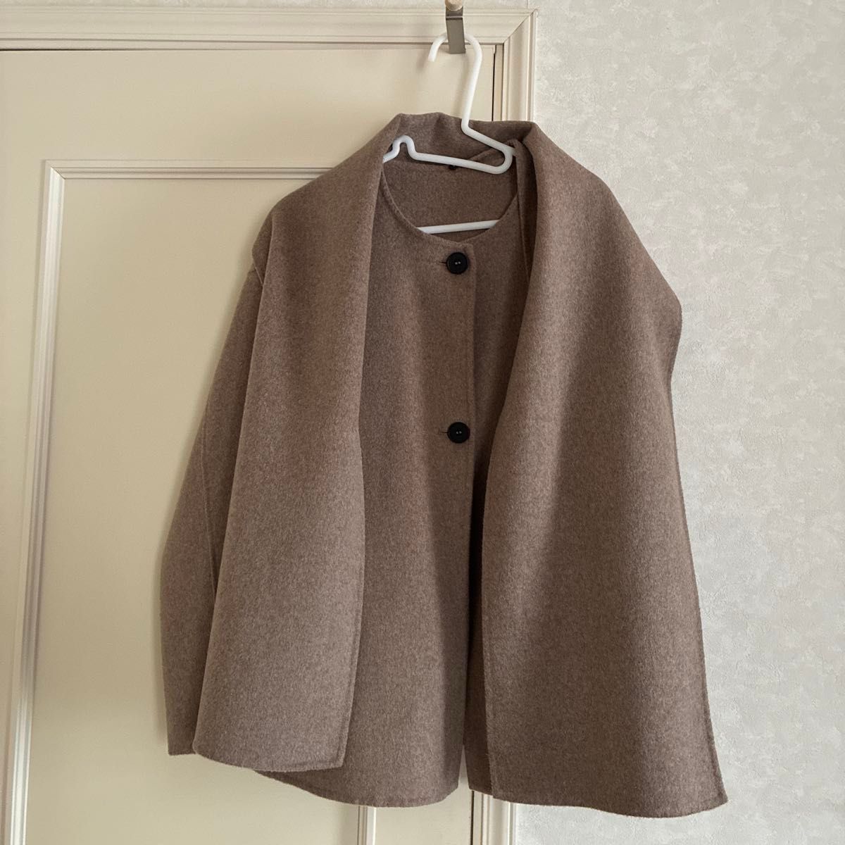 新品】ZARAウールショートスカーフコートSベージュ｜Yahoo!フリマ（旧