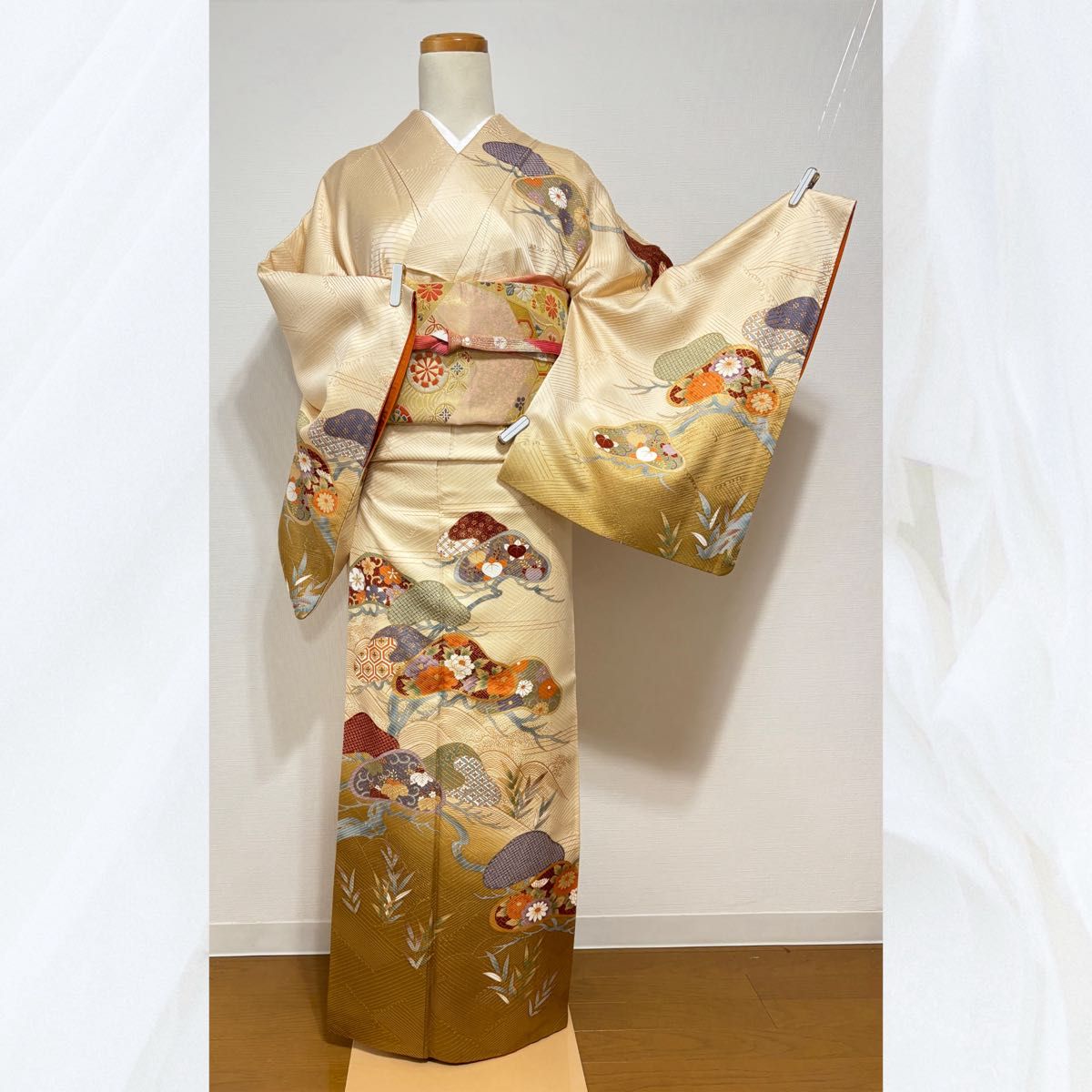 訪問着フルセット 訪問着 袋帯 帯揚げ 帯締め 4点セット 結婚式 披露宴