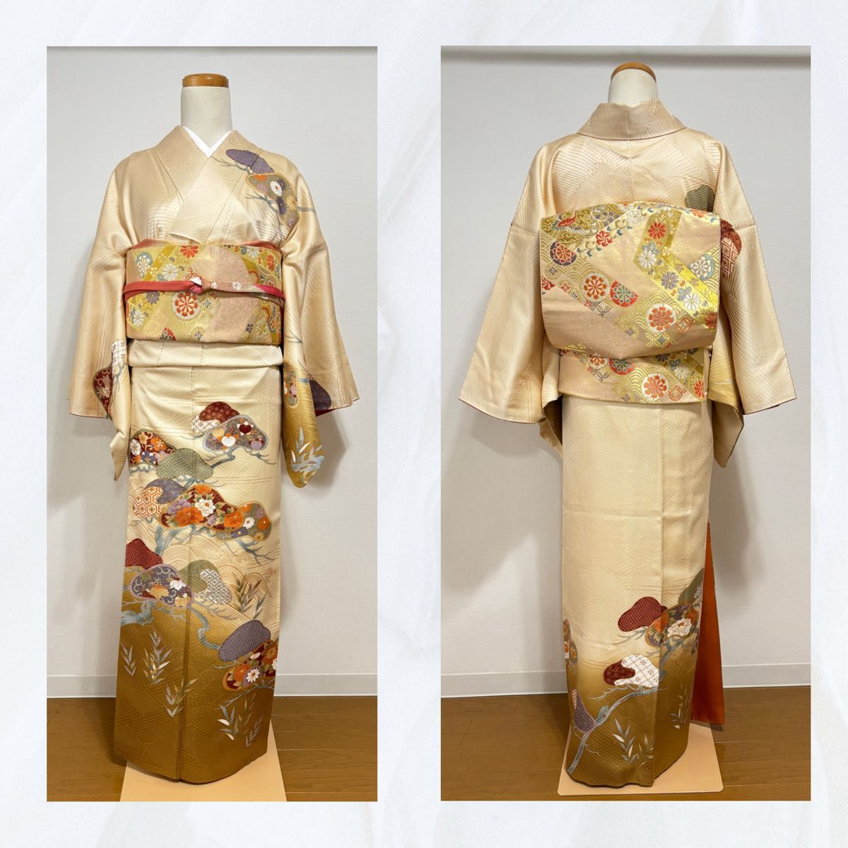 訪問着フルセット 訪問着 袋帯 帯揚げ 帯締め 4点セット 結婚式 披露宴