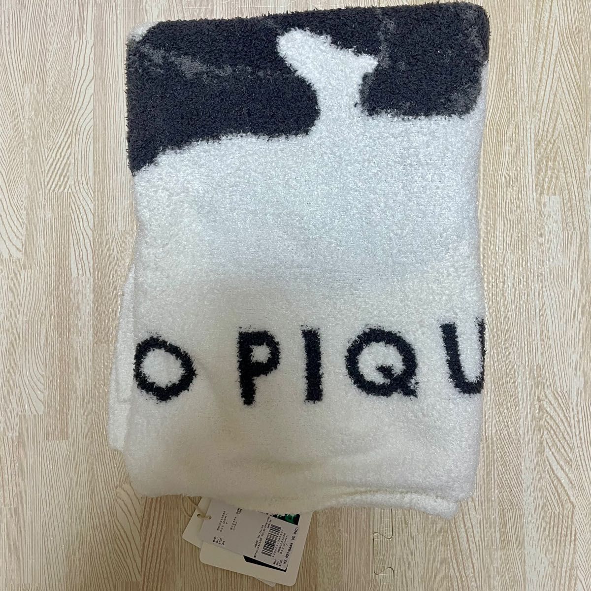 ホワイト】ジェラートピケ パンダジャガードブランケット シャオシャオ