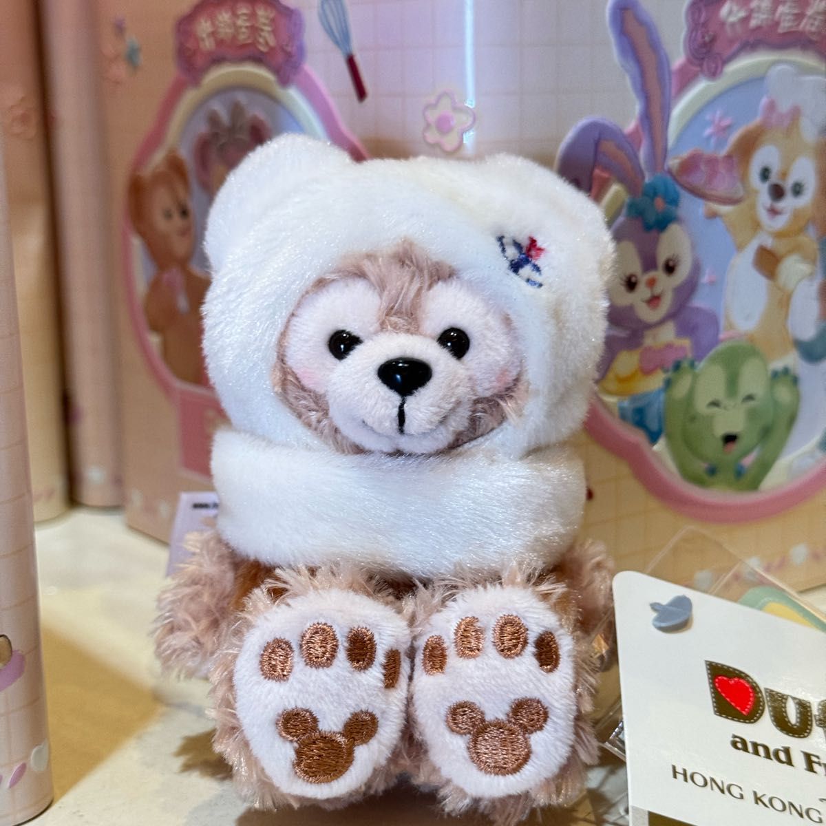 最新正規品】ダッフィー 冬 お座りぬいぐるみキーチェーン 香港