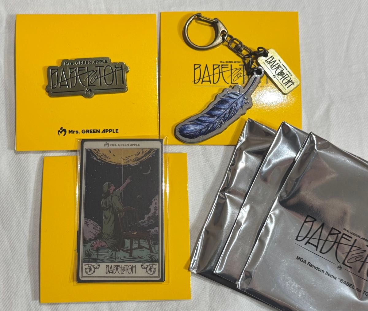 Mrs GREEN APPLE バベルの塔 ガチャ ピンバッジ キーホルダー 3個