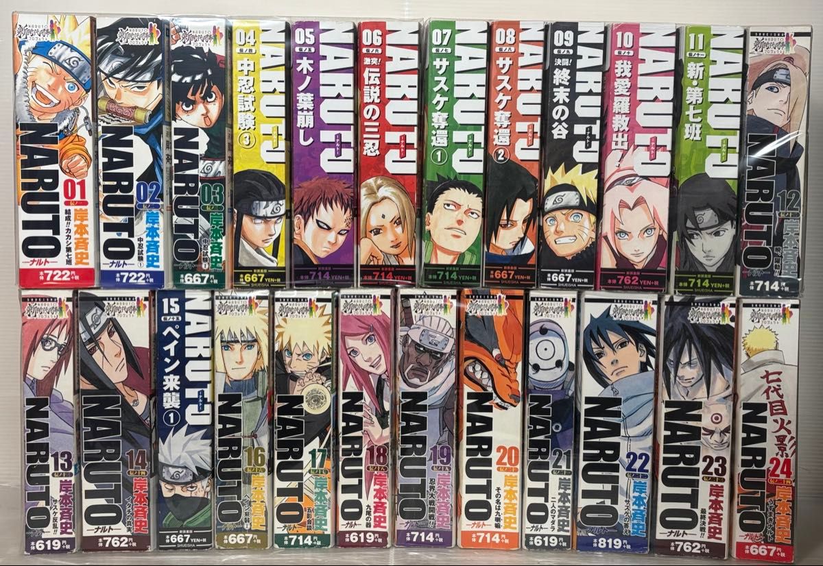 I840p】NARUTO-ナルト- リミックス版 全24巻完結全巻セット コンビニ