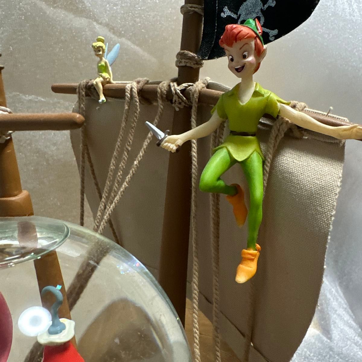 ディズニー ピーターパン フック船長 スノードーム オルゴール 船